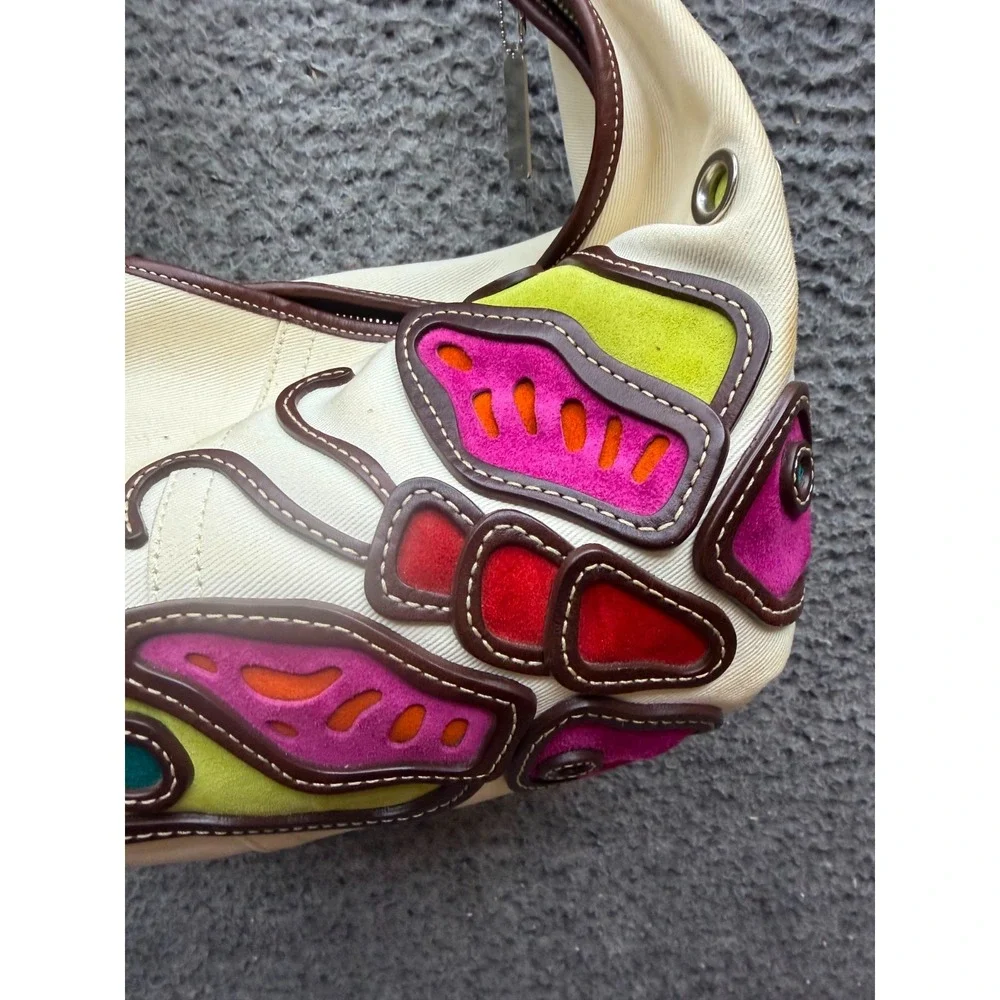 Vintage Y2k Coach Women's Butterfly Canvas Soho Hobo Bag 4992 Limited Edition